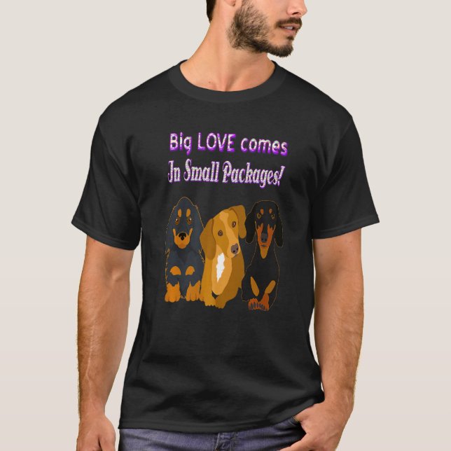 Cute Dachshund Funny Wiener Hund 2 T Shirt (Framsida)
