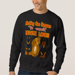 Cute Dachshund Funny Wiener Hund Sweet Rädding Kär Lång Ärmad Tröja