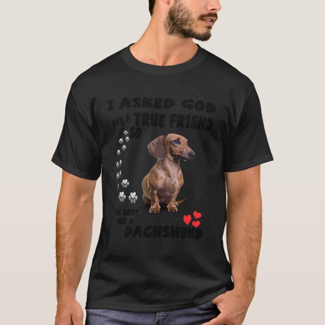 Cute Dachshund Gift Wiener Weenie Hund älskare Dac T Shirt (Framsida)