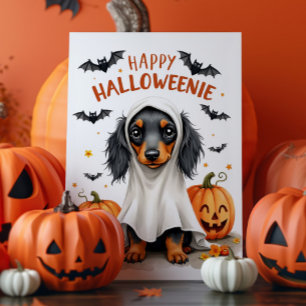 Cute Dachshund Halloween Kort
