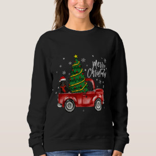 Cute Dachshund Hund Lastbil God jul Hund Kärlek T Shirt
