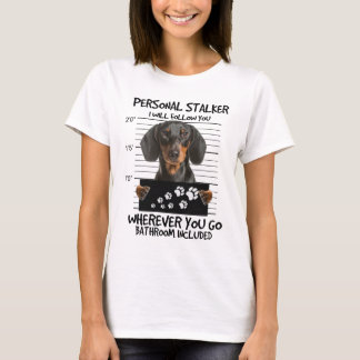 Cute Dachshund Hund Paw Print Funny T-Shirt