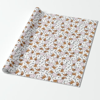 Cute Dachshund hundar med rosa jumper Presentpapper