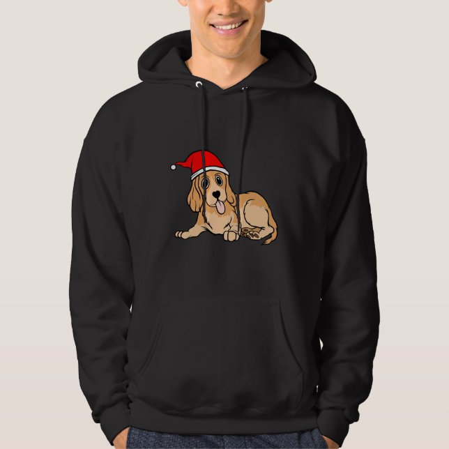 Cute Dachshund i jultomten Hoodie (Framsida)