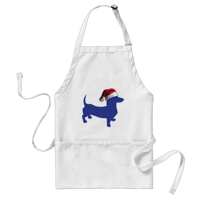 Cute Dachshund i Santa Hat Förkläde (Framsidan)