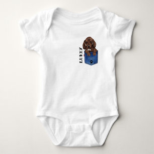 Cute Dachshund in my Pocket Personlig Bodykostym T Shirt