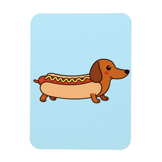 Cute Dachshund-jakt Magnet (Vertikal)