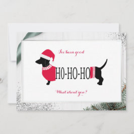Cute Dachshund Jul-Hund jag har varit Bra Card