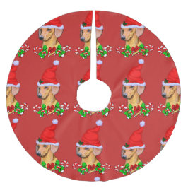 Cute Dachshund jul Merry Julgransmatta Borstad Polyester