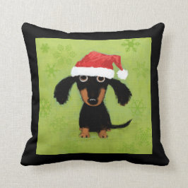 Cute Dachshund Jultomten - Rolig hund jul Kudde
