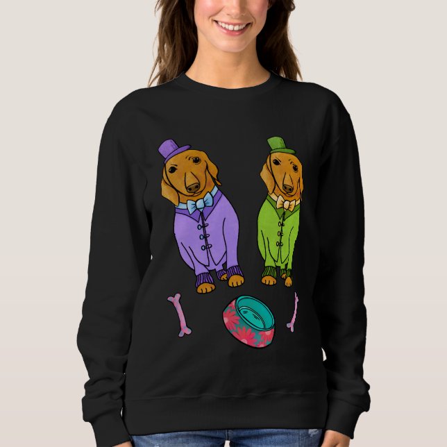 Cute Dachshund Kärlek T Shirt (Framsida)