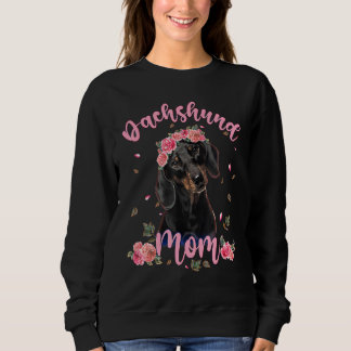 Cute Dachshund Mamma Flower Hund Women T Shirt