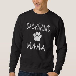 Cute Dachshund Mamma Mamma Paw Skriv ut idéer för Lång Ärmad Tröja
