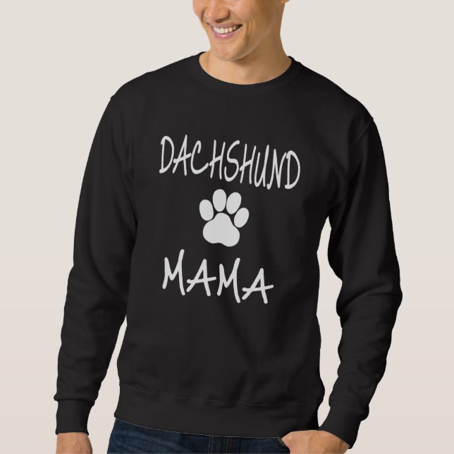 Cute Dachshund Mamma Mamma Paw Skriv ut idéer för  Lång Ärmad Tröja (Framsida)