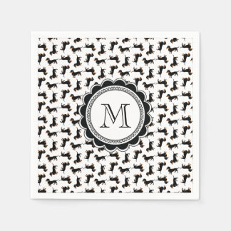 Cute Dachshund Mönster Pappersservett