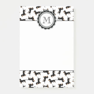 Cute Dachshund Mönster Post-it Block