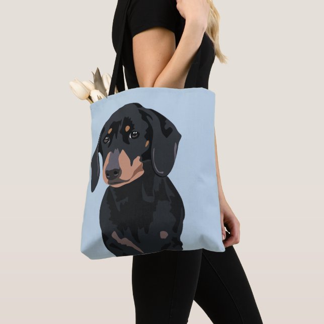 Cute Dachshund | Pet Sause hund Tygkasse (Närbild)