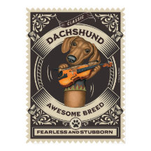 Cute Dachshund Plut Violin