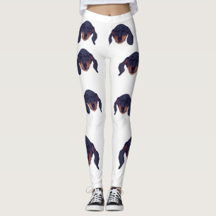 Cute Dachshund Porträtt Leggings