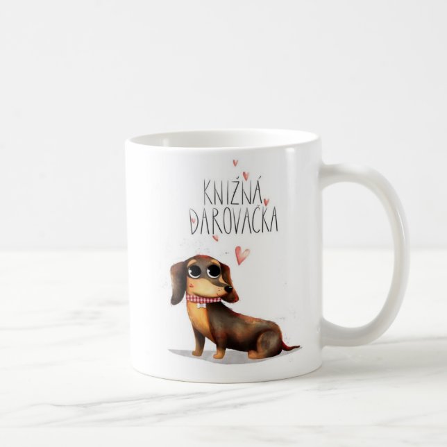 Cute Dachshund Puppy Coffee Mugg - Hund älskare Gi (Höger)