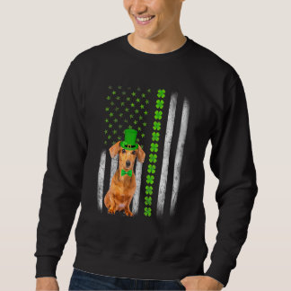 Cute Dachshund Saint patrick S-dagen Amerikanska F Lång Ärmad Tröja