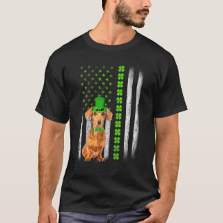 Cute Dachshund Saint patrick S-dagen Amerikanska F T Shirt