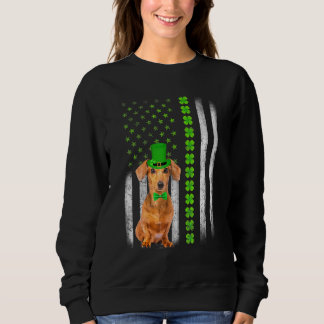 Cute Dachshund Saint patrick S-dagen Amerikanska F T Shirt