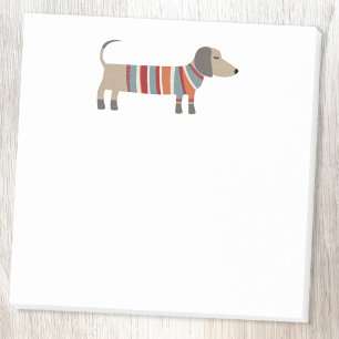 Cute Dachshund Sause Hund Post-it Block