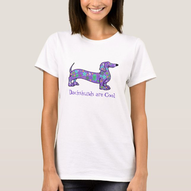Cute Dachshund T-shirt (Framsida)
