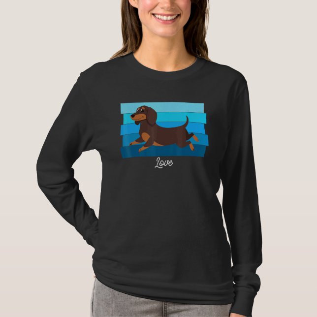 Cute Dachshund T Shirt (Framsida)