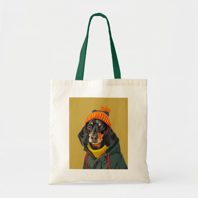 Cute Dachshund Tygkasse (Framsidan)