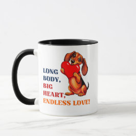 Cute Dachshund Valentines day Heart Älskare Hund Mugg
