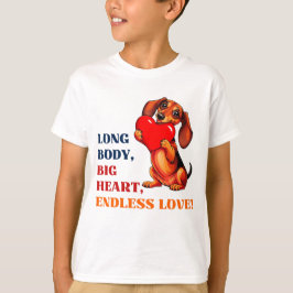 Cute Dachshund Valentines day Heart Älskare Hund T Shirt