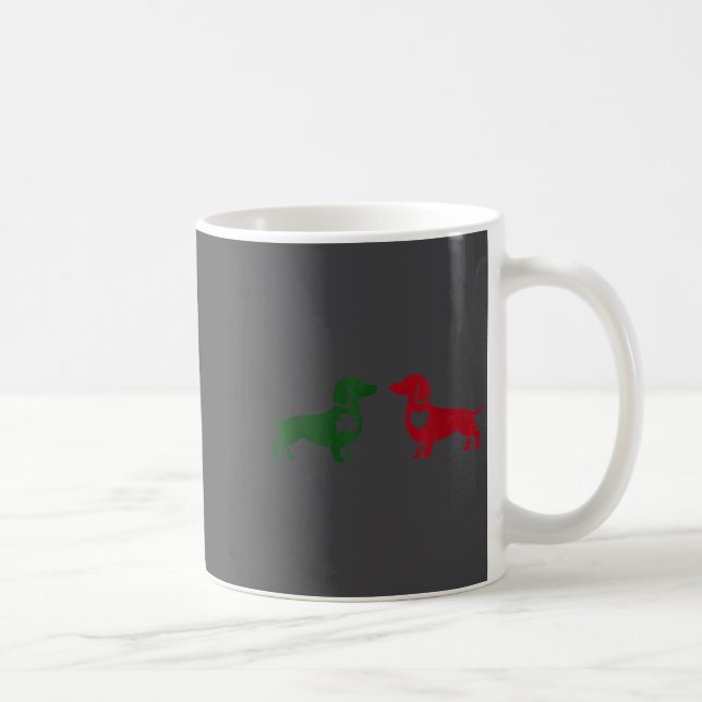 Cute Dachshund Valentines Patrick's Day Lover Dog  Kaffemugg (Höger)