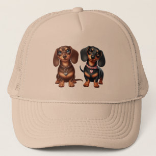 Cute Dachshund-vänner Keps
