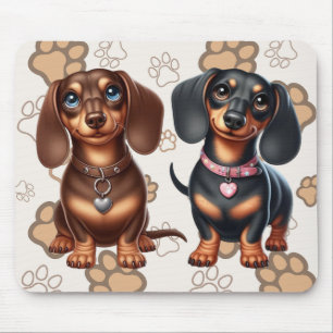 Cute Dachshund-vänner Musmatta