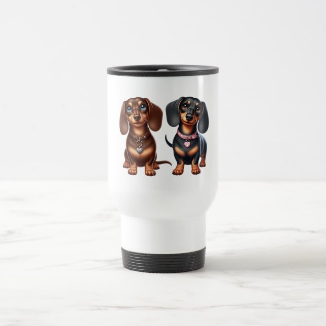 Cute Dachshund-vänner Resemugg (Center)