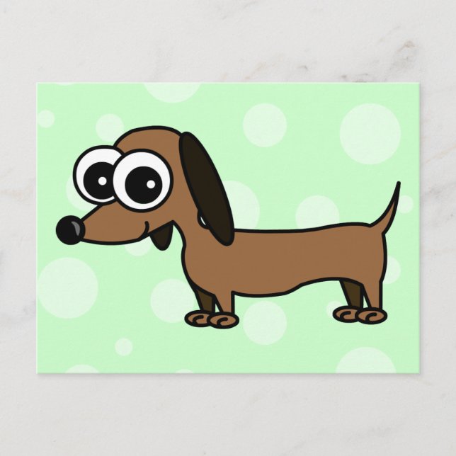 Cute Dachshund-vykort Vykort (Framsida)