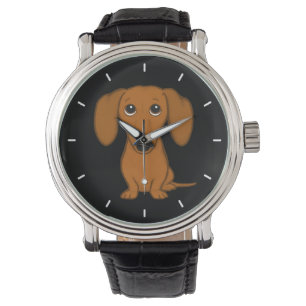 Cute Dachshund   Wiener-Hund för Tecknad Armbandsur