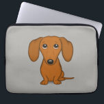 Cute Dachshund| Wiener-Hund för Tecknad Laptop Fodral<br><div class="desc">Cute-Tecknad Doxie</div>