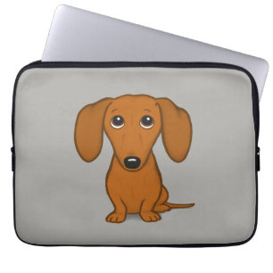 Cute Dachshund  Wiener-Hund för Tecknad Laptop Fodral