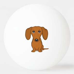 Cute Dachshund Wiener-Hund för Tecknad Pingisboll