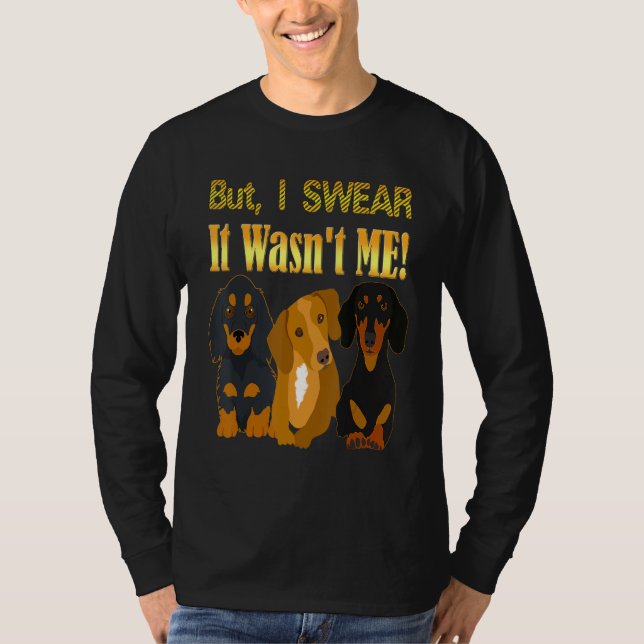 Cute Dachshund Wiener Hund T Shirt (Framsida)