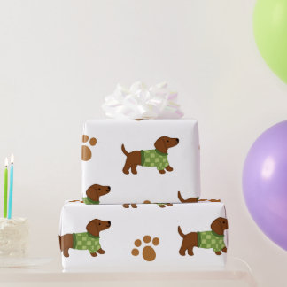 Cute Dachshund Wrapping Papper Presentpapper