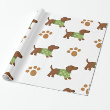 Cute Dachshund Wrapping Papper