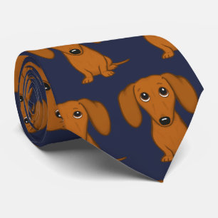 Cute Dachshunds Mönster Wiener Hund älskare Slips