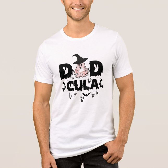 Cute dadcula lustig halloween Custme Matching T Shirt (Framsida)