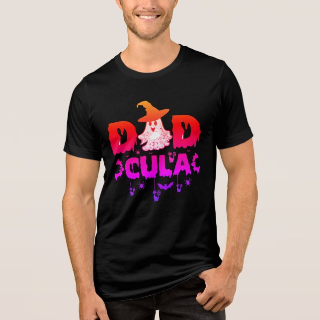 Cute dadcula lustig halloween Custme Matching T Shirt (Framsida)