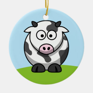 Cute Dairy Cow Ornament