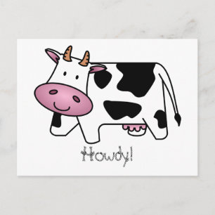 Cute Dairy Cow Vykort